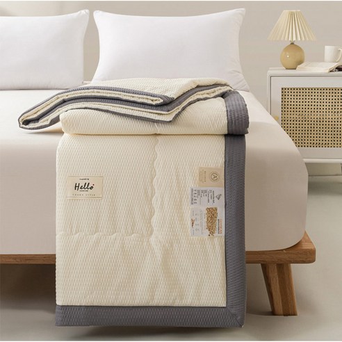 SeekFun 시어서커 원단 콩 여름 차렵이불: 봄과 가을철의 상쾌한 수면 필수품