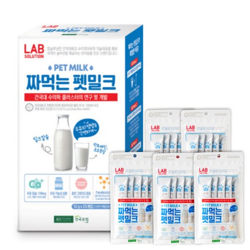 [건국우유] 짜먹는 펫밀크/펫치즈 1박스(12g x 25개입), 펫치즈, 1개, 300g