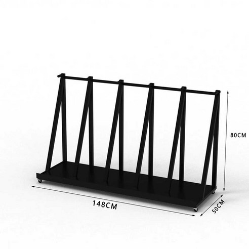 보드거치대 야외 렌탈샵 스키장 이동식 진열 웰리힐리, 이동식 6개(177x50x80cm)