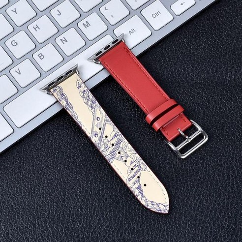 100% 정품 소가죽 iWatch 루프 팔찌 밴드 Watch 7 6 SE 5 4 41mm/45mm iWatch 6 5 4 호환 44mm/40mm 38mm/42mm, Brique Beton, 38mm/40mm/41mm