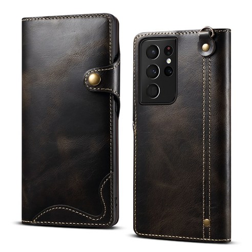 삼성 Galaxy S21 5G/Galaxy S21 Plus 5G/Galaxy S21 Ultra 5G 대응 지갑 케이스 럭셔스 정품 소가죽 소재 플랩 케이스
