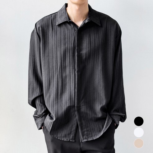 메이리앤 시원한 남성 여름 긴팔셔츠 셔츠 빅사이즈 루즈핏 남방