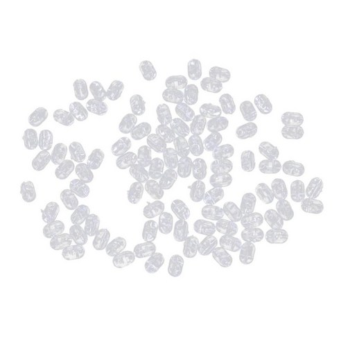 100 PC/세트 낚시 미끼 타원형 글로우 피쉬 비즈 하드 미끼, 투명, 5x8mm, PE