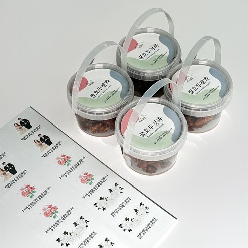 고급 호두정과 호두강정 단체 선물 세트 견과류 답례품, 4개, 70g