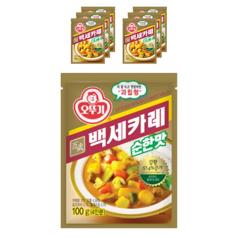 오뚜기 백세카레 순한맛, 100g, 7개