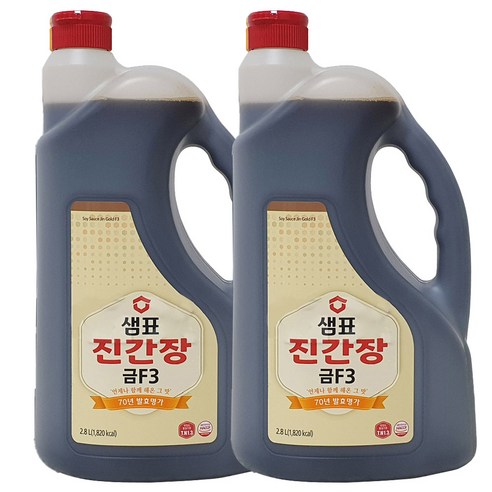 샘표 진간장 금 F3, 2.8L, 2개