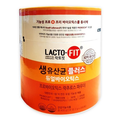 락토핏 플러스 듀얼바이오틱스 200p, 400g, 1개