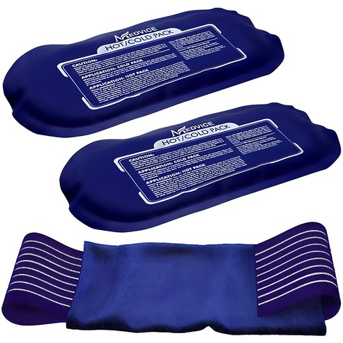 ALLILIO 다용도 냉온찜질팩 커버세트 – 아이스 찜질팩 및 고정 밴드 스트랩 포함, 1개 의료용아이스팩