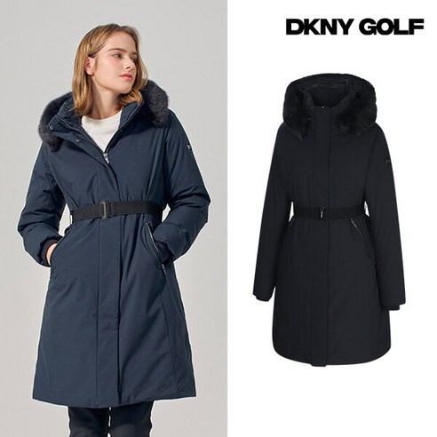 세련된 겨울철 패션을 완성하는 DKNY 여성 인퀼팅 다운 코트