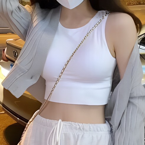 말랑마쥬 매일매일 쿨링 일체형 브라 나시탑 스포츠 브라탑 요가 필라테스 서포트