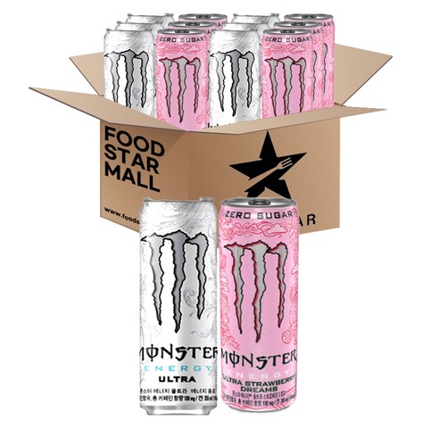 [푸드스타] 몬스터 355ml (울트라 스트로베리) 각 6입 총 12입