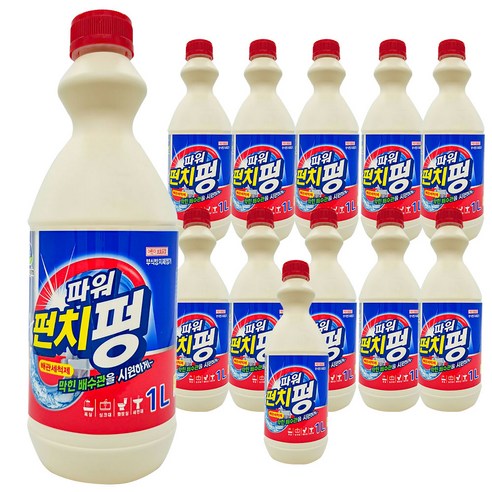 하루그린 배수구세척제 펀치펑 1L 12개 세탁기하수구막힘