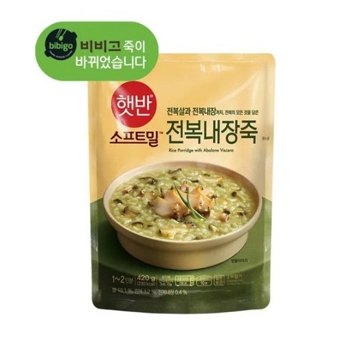 비비고 전복내장죽, 21개, 420g