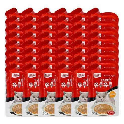 테비 쮸루쮸루 오리지날 고양이 파우치 30g x 48개, 테비 쮸루쮸루 오리지날 30g x 48개