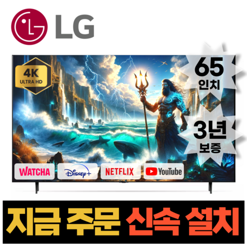 LG전자 65인치(165Cm) 4K 울트라HD 스마트 TV 65UR8000 23년형, E.지방벽걸이설치