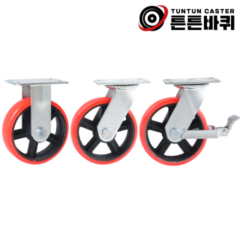 [OKㅣ강추] 산업용 운반을 위한 최적의 솔루션: 튼튼바퀴 8인치 우레탄바퀴 캐스터 [OKNOWㅣ추천상품]