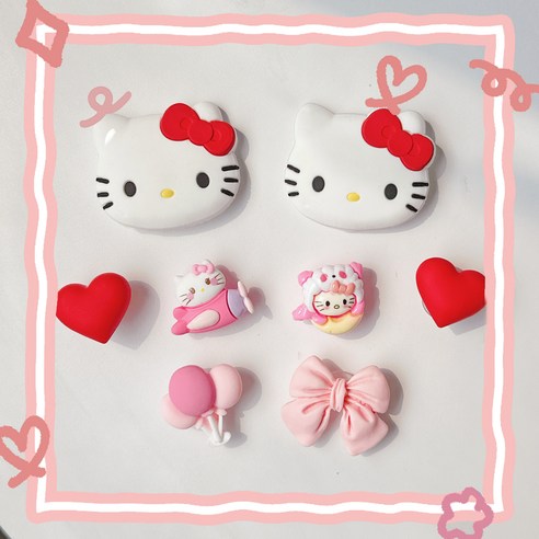 [빠른배송] 반입체 고양이 캐릭터 신발 꾸미기 파츠 세트