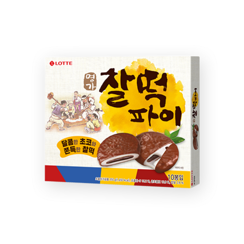 롯데제과 명가 찰떡파이, 350g, 3개
