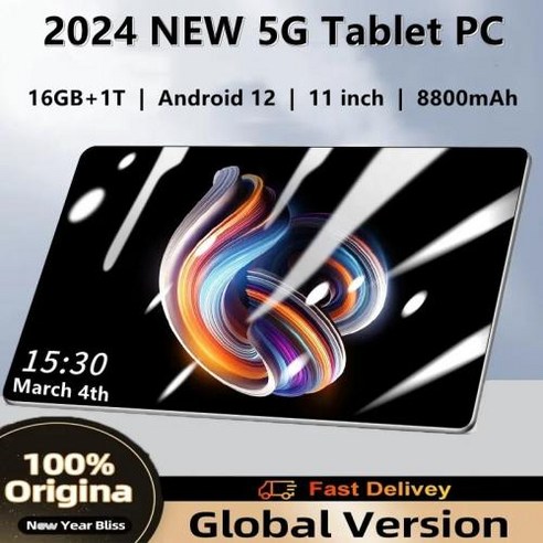 레노버태블릿 태블릿PC 2024 오리지널 안드로이드 16GB 1TB 듀얼 10 WPS 블루투스 5G 전화 통화 11 신제품, 없음, 3) 4GB 64GB – TAB14-Black -8 i