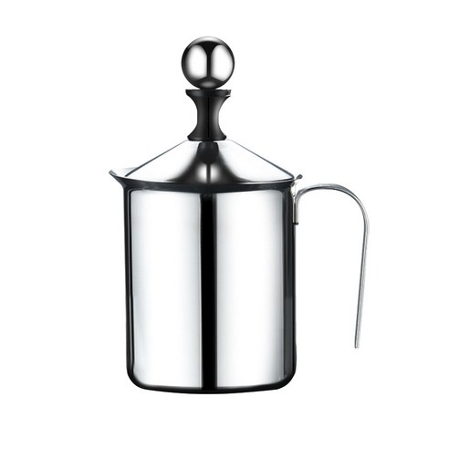 MOJAE 더블 밀크 폼 메이커 우유거품기 800ml, 1개, Stainless Steel 라떼아트스팀피쳐