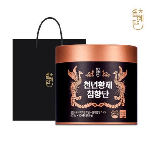 천년황제 침향단 100환 + 쇼핑백/ 침향15% 침향환, 375g