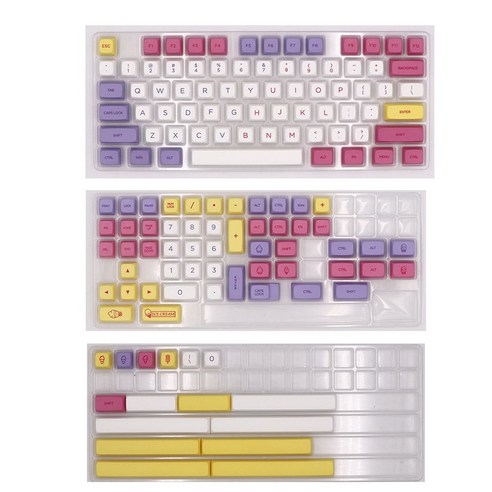 NP IceScream Ethermal 염료 승화 글꼴 유선 USB 기계식 키보드 용 PBT Keycap Cherry MX 스위치 키 캡스, 하나, 보여진 바와 같이