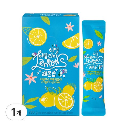 디핏 이탈리아산 리얼 레몬즙 레몬수 1일1레몬 NFC착즙 20g x 14포, 280g, 1개