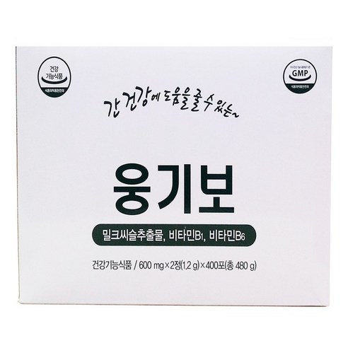 대웅생명과학 웅기보 600mg x 2정 x 400포