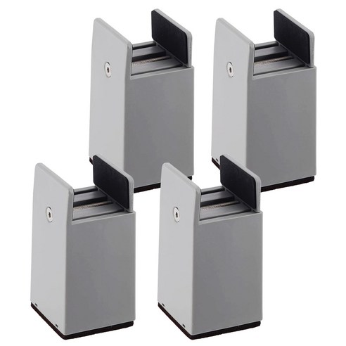 DEWEL가구 다리 높이 조절 받침대 책상다리 연장 한세트 4개입 그레이, 그레이 100mm, 4개