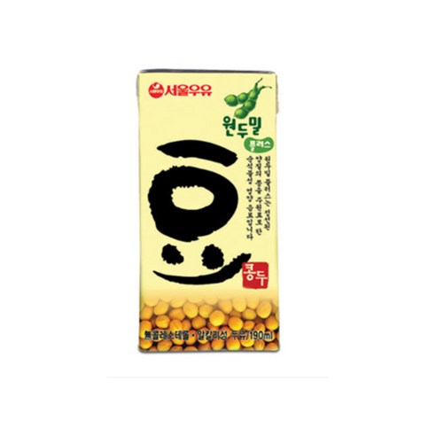 서울우유 원두밀 플러스 두유, 190ml, 24개