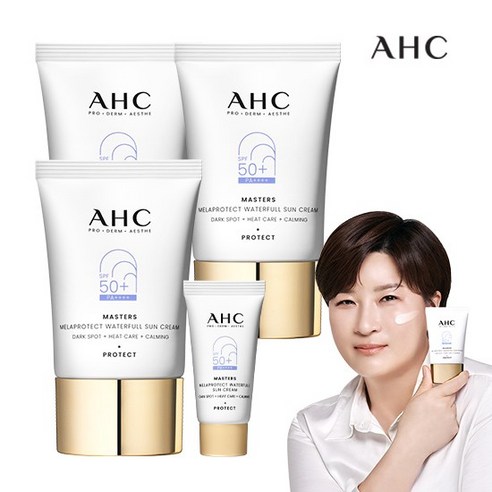 AHC 마스터즈 멜라 프로텍트 워터풀 선크림 40ml x2 박세리 선크림미백주름개선, 2개