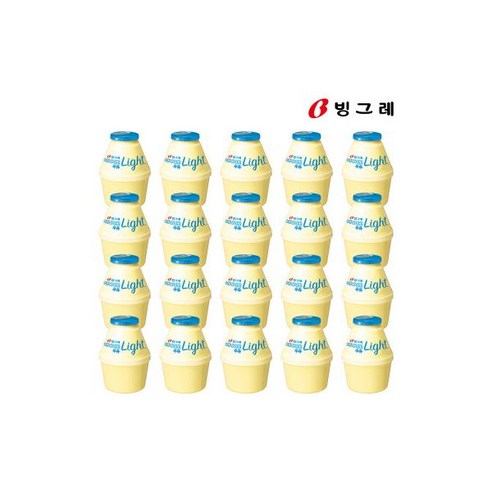 빙그레 바나나맛우유 Light 240ml 20개 아이스박스 포장 단지우유 편의점우유 바나나우유