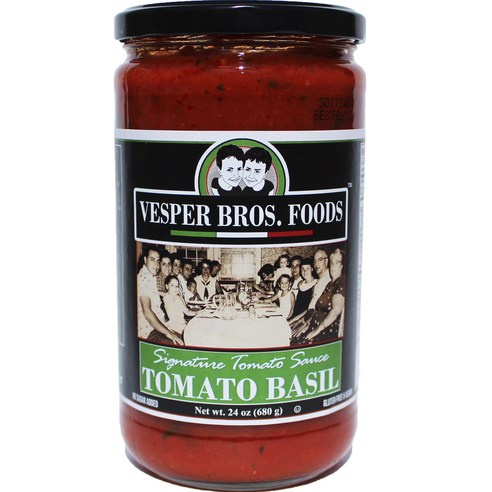 Vesper Brothers Foods 토마토 바질 소스, 1개, 680g