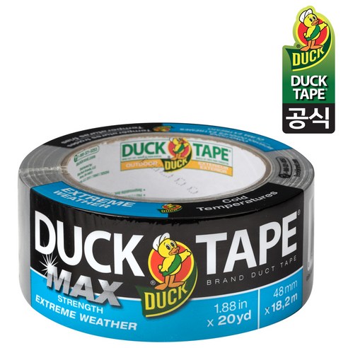 [공식판매점] 덕테이프 맥스 (MAX) 익스트림웨더 아웃도어 덕트테이프 48mm x 18m (20yd), 1개