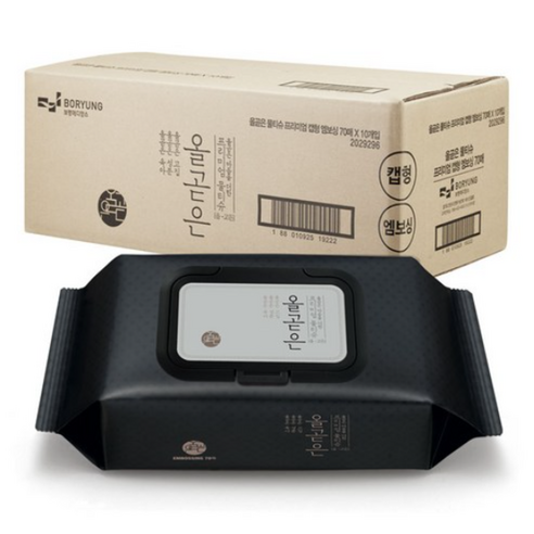 올곧은 프리미엄 엠보싱 유아물티슈 캡형, 60개, 70매, 75g