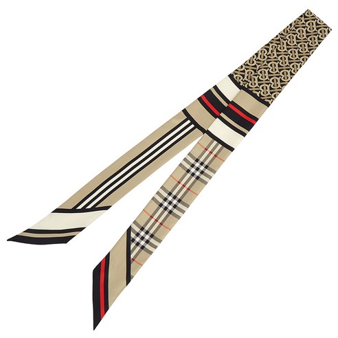 섬세한 아름다움으로 완성하는 당신의 스타일: 실크 트윌 스키니 스카프 8037017 버버리실크스카프