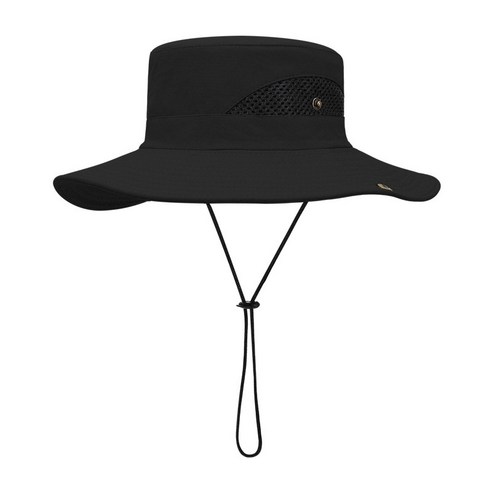 야외 남성 모자 자외선 차단제 UV 통기성 어부 모자 낚시 양산 등산 큰 챙 모자, 카키색, L캡둘레 60CM