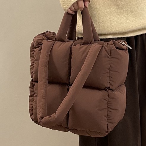 맥킨 패딩백 여성 토트백 노트북 파우치 버킷백 퀄팅 가방