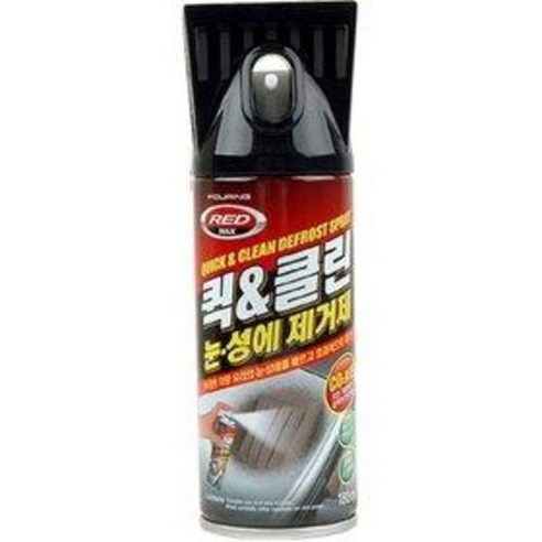 훠링 퀵클린 눈성에제거제 180ml (스프레이 자동차 유리창 눈제거 얼음제거 해동 스크래퍼 제설제), 1개