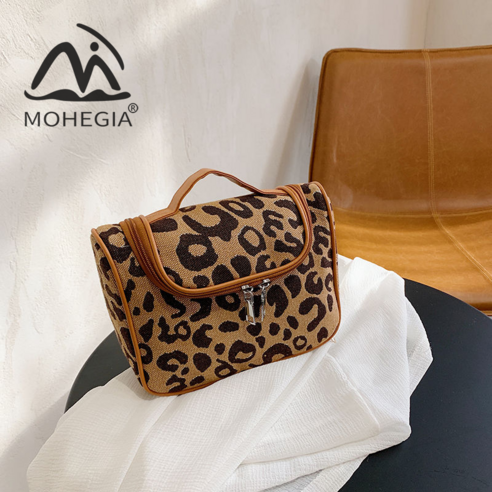 MOHEGIA 화장품 가방 대용량 다층 휴대용 보관 가방 밖으로 화장품 케이스