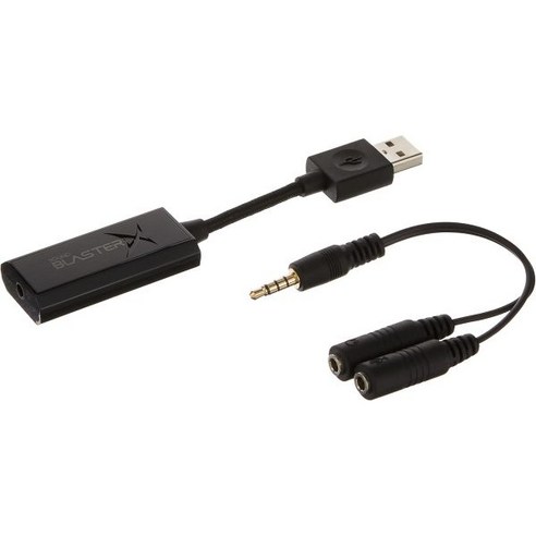 크리에이티브 사운드 블라스터XG1 7.1 휴대용 HD 게이밍 USB DAC 및 카드 70SB171000000 355123