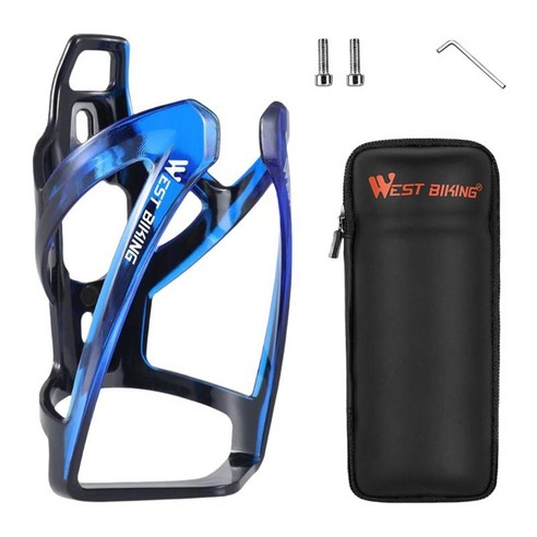 자전거 물병 케이지 도구 가방 물병 홀더 포함 사이클링 장비 산악 자전거 보관 가방, 블랙 블루 매트, 19x7cm 13.2x7cm, PC 에바