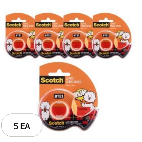 스카치 다용도 테이프 BT21, RJ, 5개입