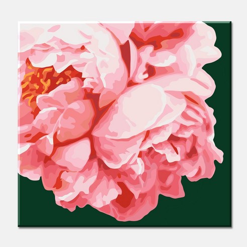 모모픽스페인팅 DIY명화그리기 40x40cm, 핑크 블라썸 모란, 1개