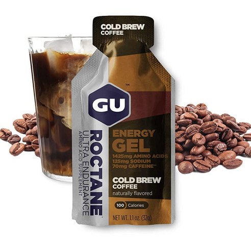 250g 베타 알라닌 파우더 인듀어런스 카르노신 부스터, 1개 10 GU Energy 록탄 울트라 인듀어런스 에너지 젤 콜드 브루 24팩, 24개
