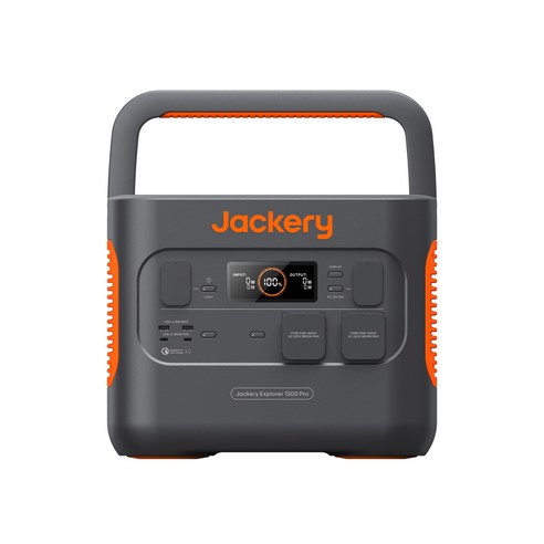 [15%할인 이벤트]잭커리 파워뱅크 1500Pro 초고속 충전 대용량 배터리 1800W/1512Wh 캠핑 낚시 전동공구충전 차박충전 비상전력 태양광충전