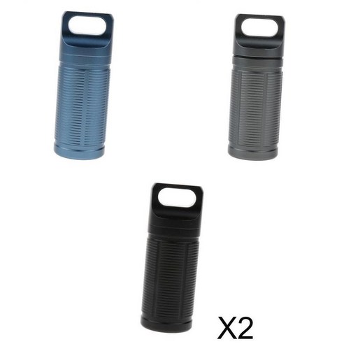 4x 합금 야외 여행 방수 미니 알약 케이스 상자 캡슐 병, 84x27mm, 알루미늄 합금, 여러 가지 빛깔의