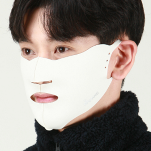 네이팡 스탠다드 노출 얼굴햇빛가리개 자외선 스포츠 운동 안면마스크 김서림방지, 크림