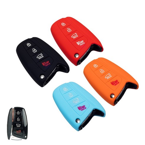 현대 차량용 오렌지 색상 실리콘 스마트 키 케이스 (그랜저HG, 싼타페DM, 에쿠스 등) 그랜저hg키케이스