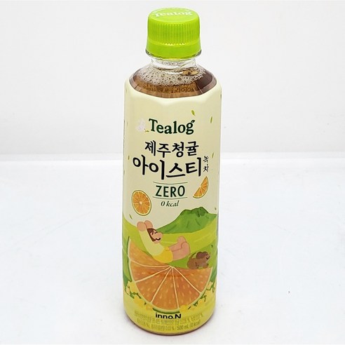 티로그 제주청귤 아이스티 녹차 제로, 12개, 500ml